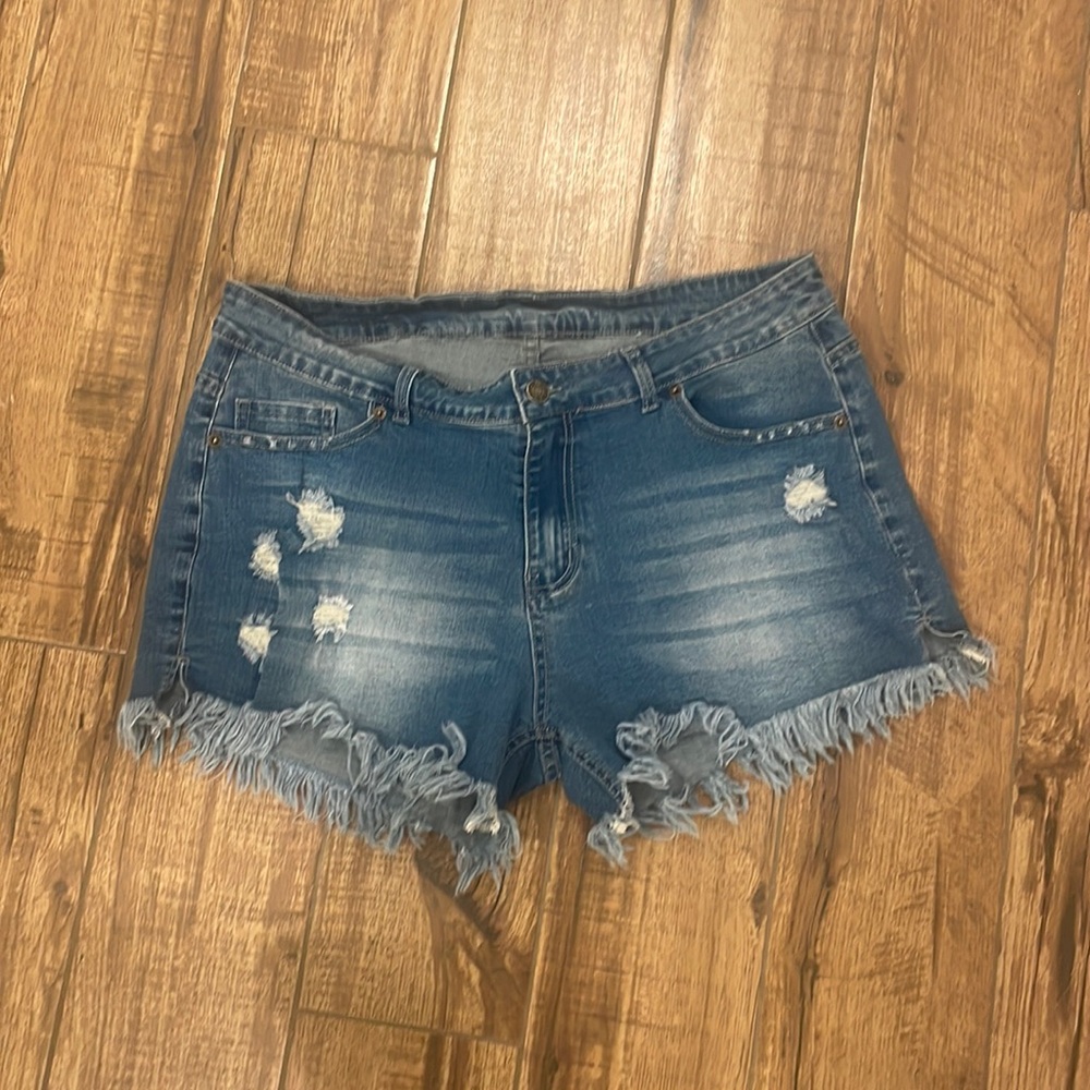 Fringe Jean shorts